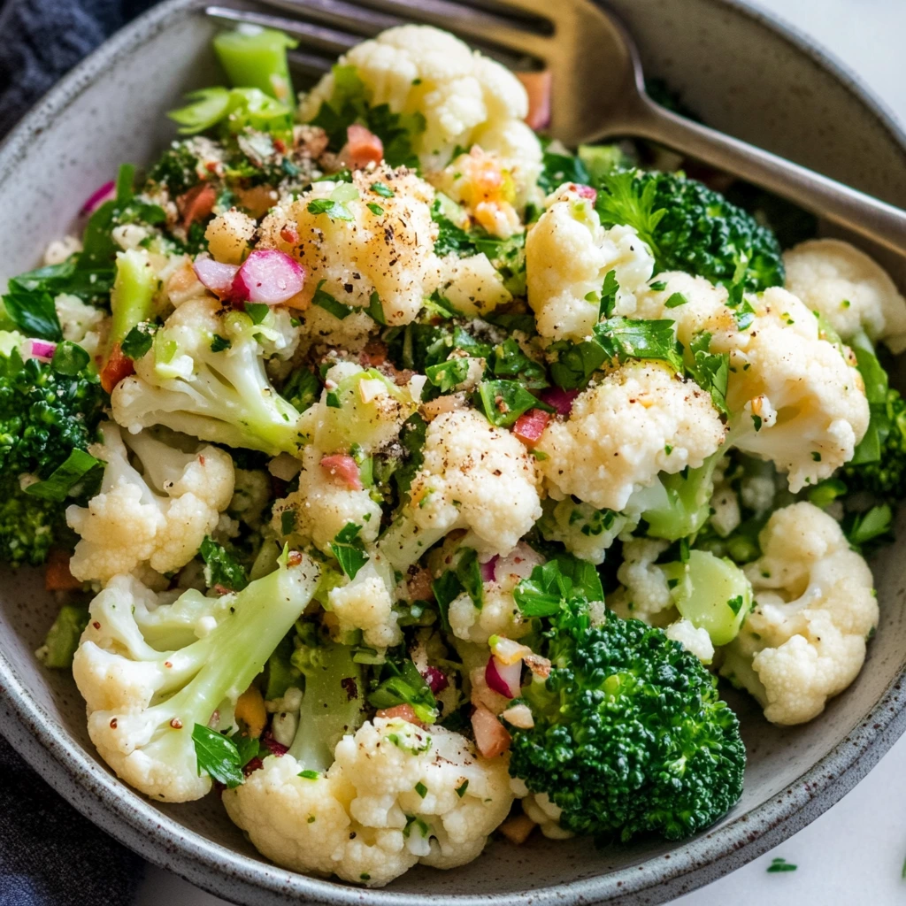 Brocoli cauliflower salad