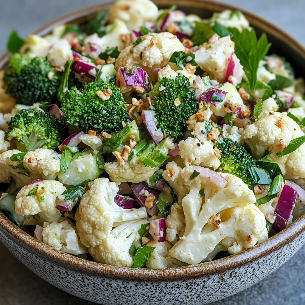 Brocoli cauliflower salad