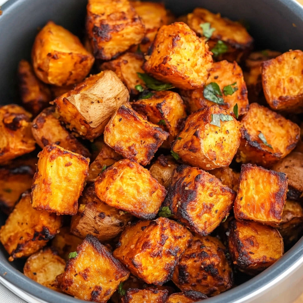 Crispy Air Fryer Sweet Potato Cubes
