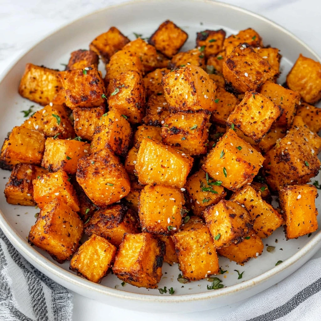 Crispy Air Fryer Sweet Potato Cubes