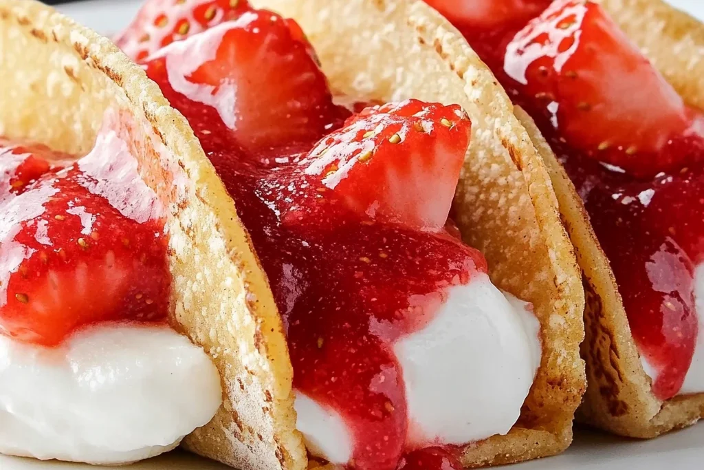 Strawberry Cheesecake Tacos