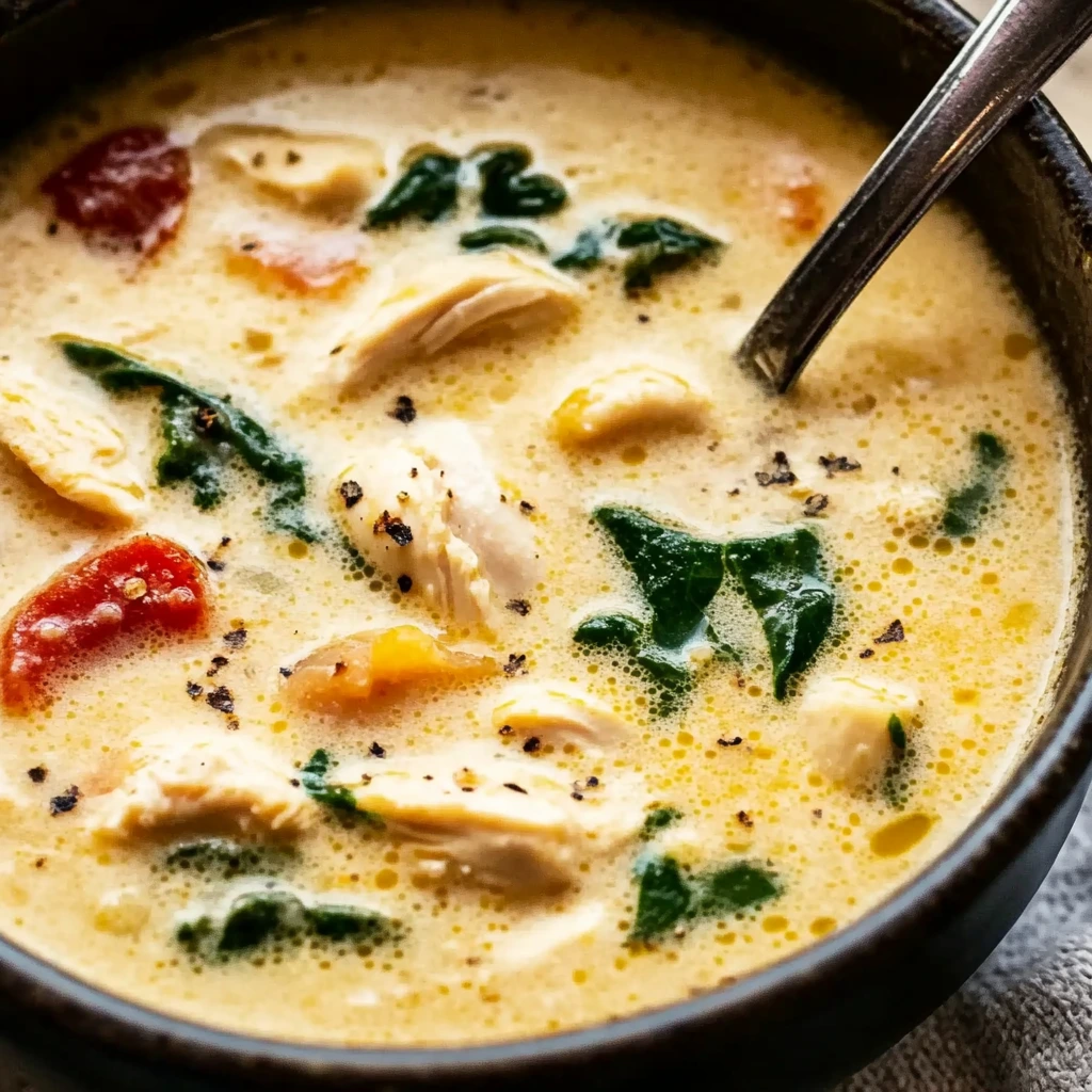 creamy tuscan chicken soup