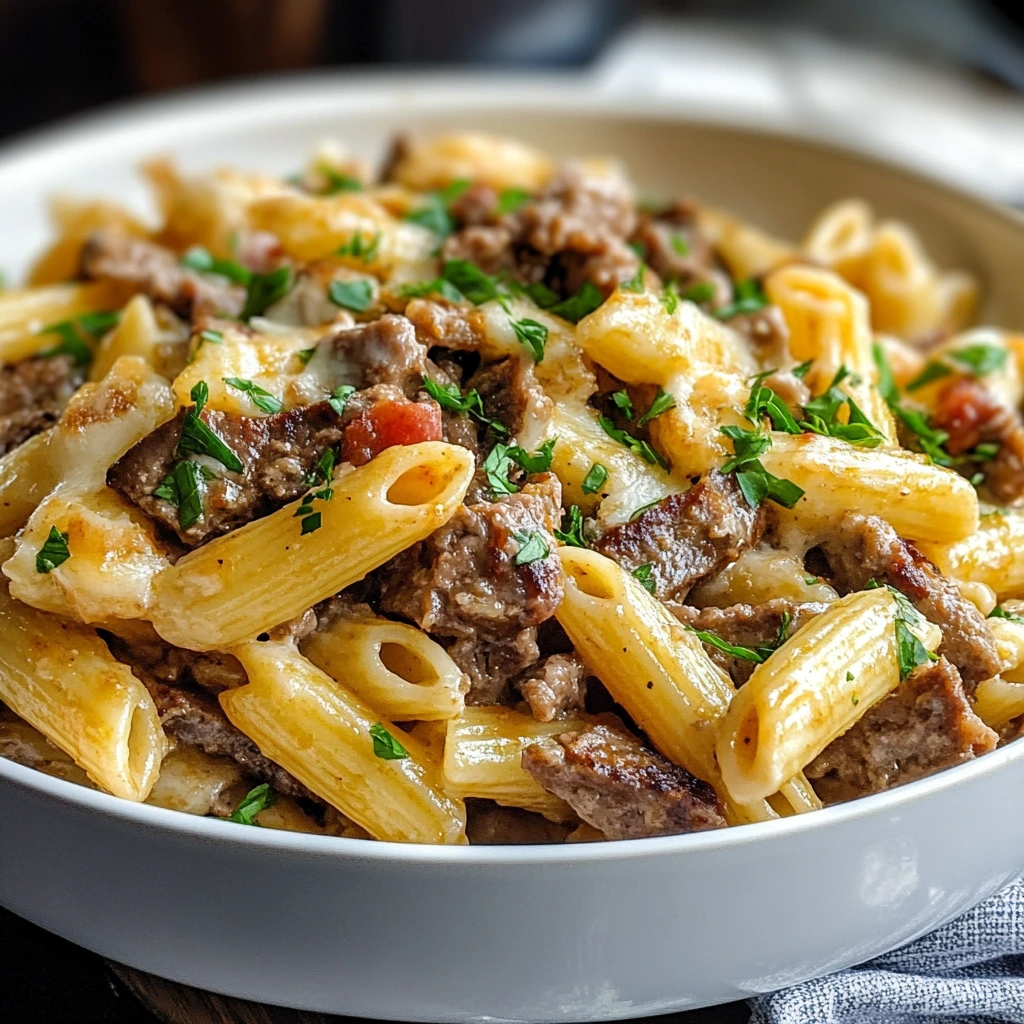 Philly Cheesesteak Pasta