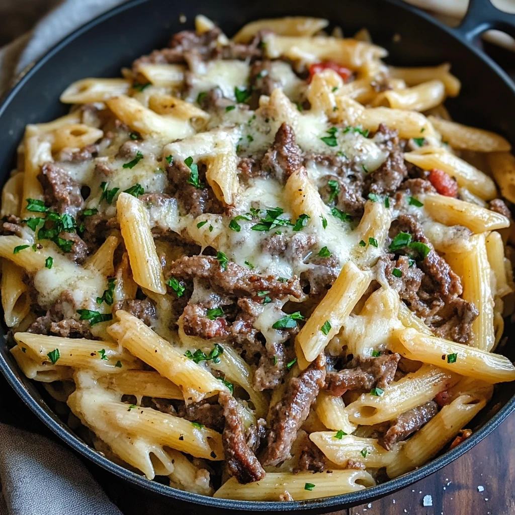 Philly Cheesesteak Pasta