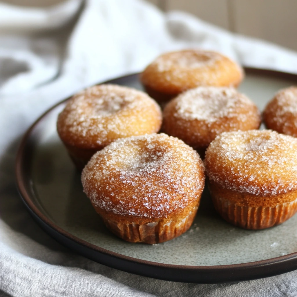 vegetarian cinnamon sugar donut muffins