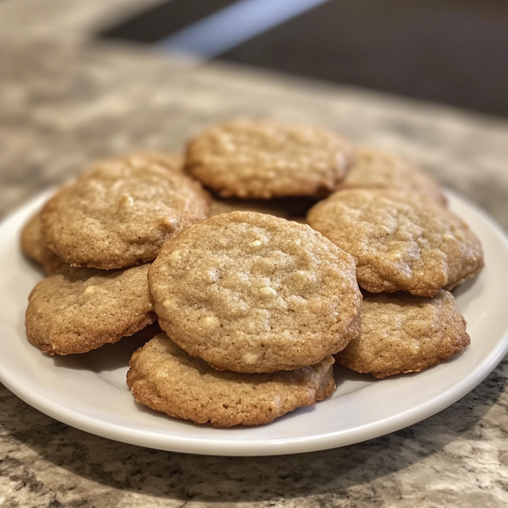 Freshly baked banana bread cookies